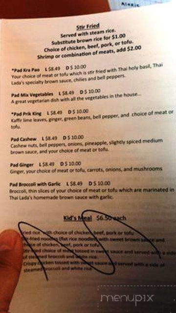 Thai Lada - Austin, TX menu_pic