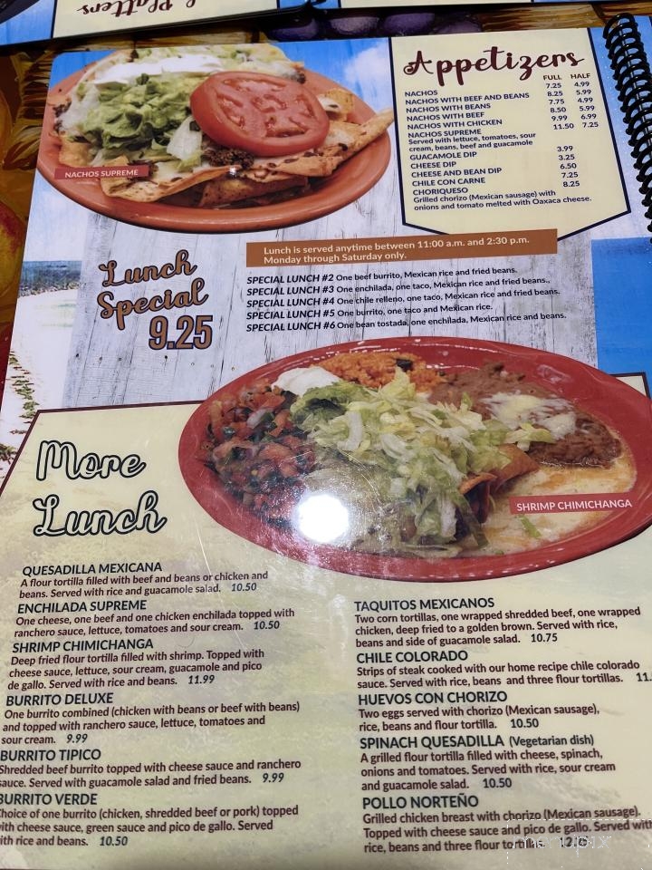 Cozumel Mexican Restaurant - Whitewater, WI menu_pic