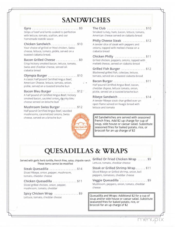 Olympia Steak & Seafood - Blytheville, AR menu_pic