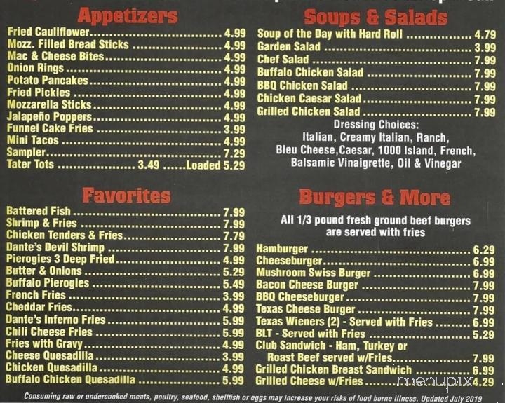 Dante's Deli & Beverage - Childs, PA menu_pic
