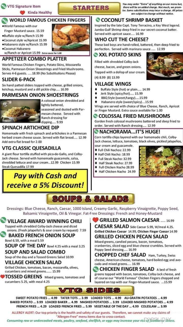 Village Tavern & Grill - Schaumburg, IL menu_pic