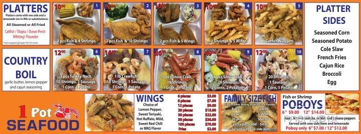 1 Pot Seafood - McDonough, GA menu_pic