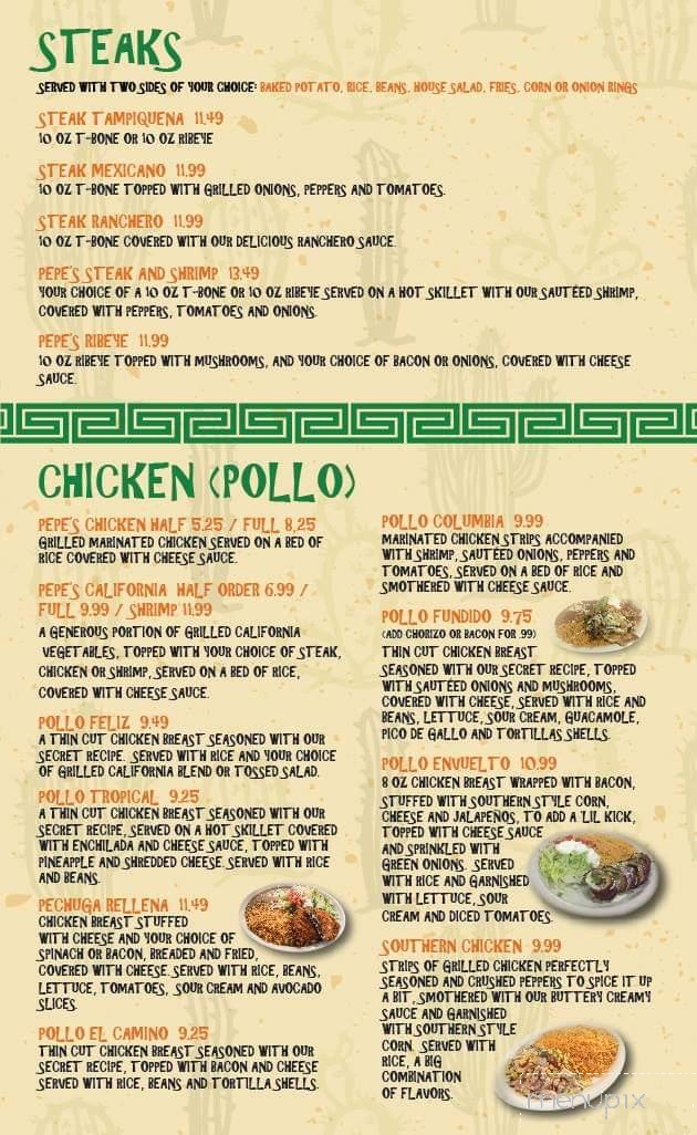 Pepe's Mexican Grill - Jamestown, KY menu_pic