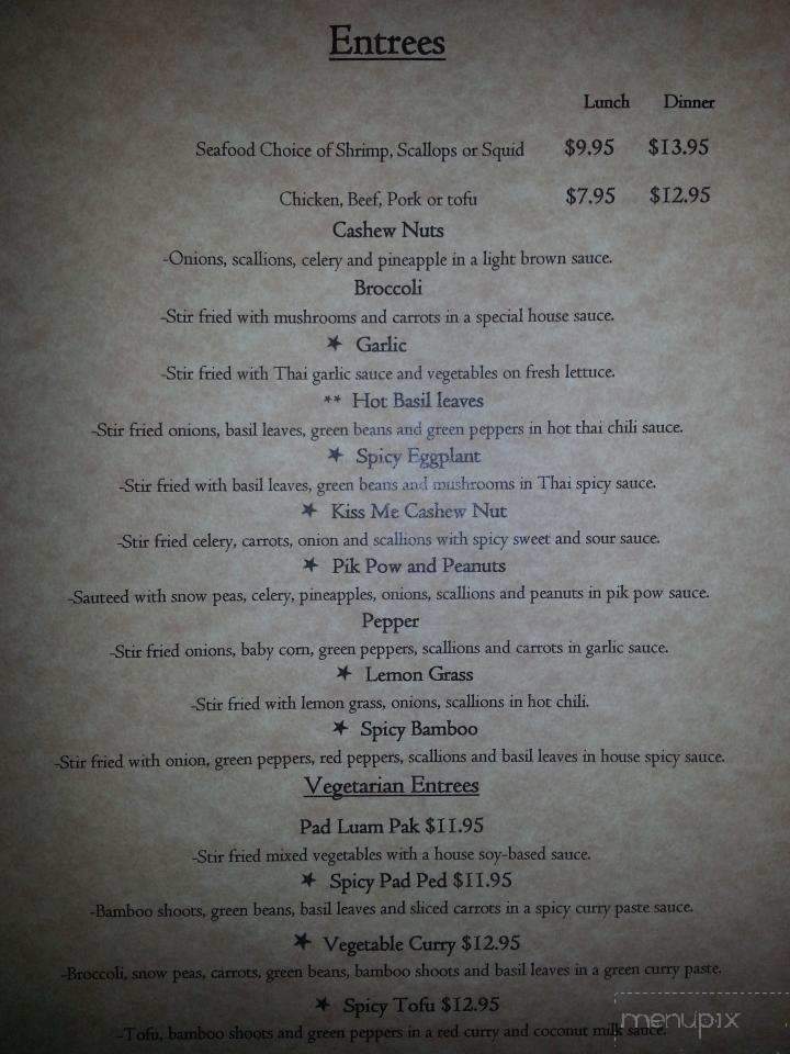 Thai Siam - Bangor, ME menu_pic