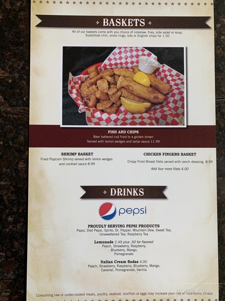 Marty's Family Restaurant & Bombers Sports Bar - Rock Springs, WY menu_pic