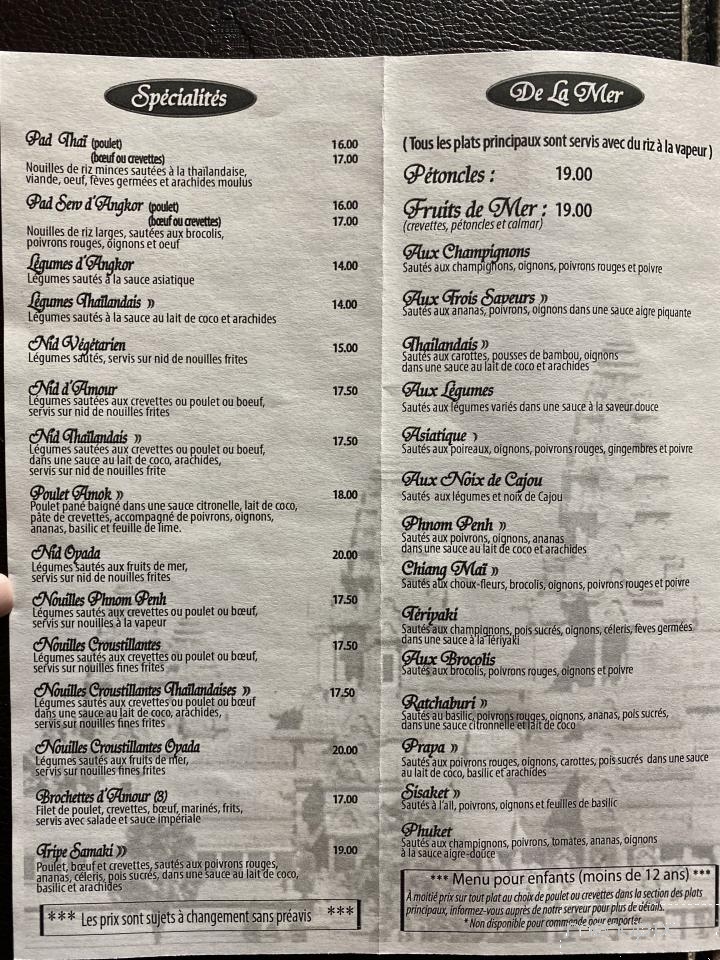 Restaurant Souvenir D'Angkor - Repentigny, QC