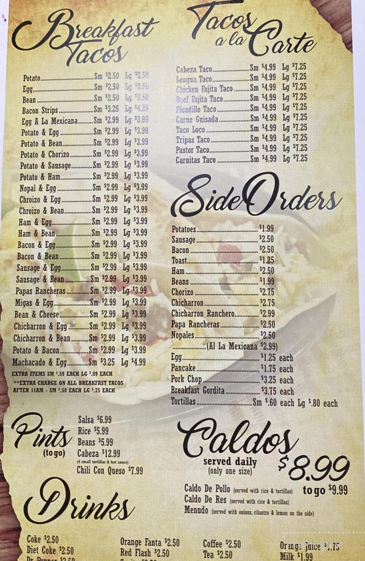 Pinto Bean - Victoria, TX menu_pic
