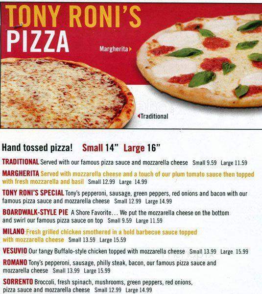 Tony Roni's Willow Grove - Willow Grove, PA menu_pic