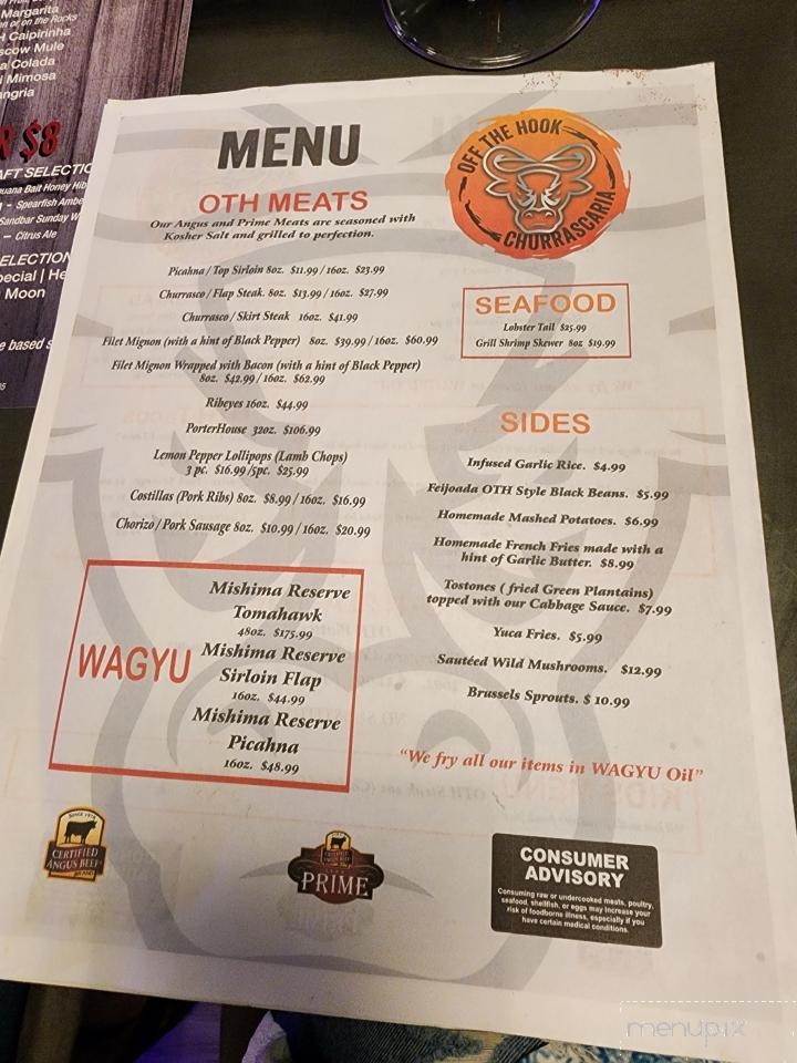 Off the Hook Churrascaria - Islamorada, FL menu_pic