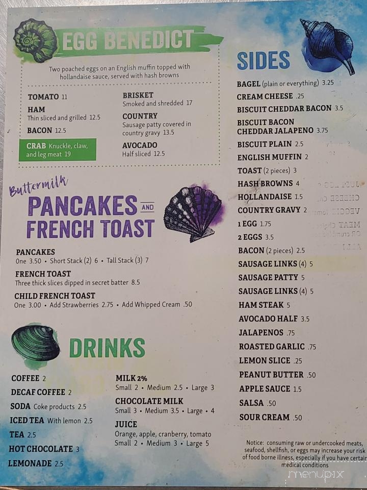 Bensons by the beach - Long Beach, WA menu_pic