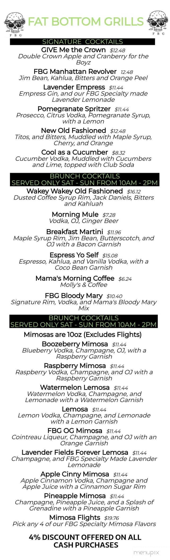 Fat Bottom Grills - Chittenango, NY menu_pic