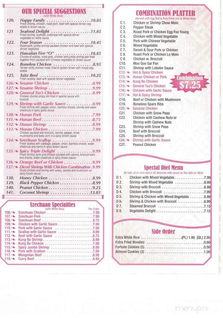 Great Wall Buffet - Sparta, WI menu_pic
