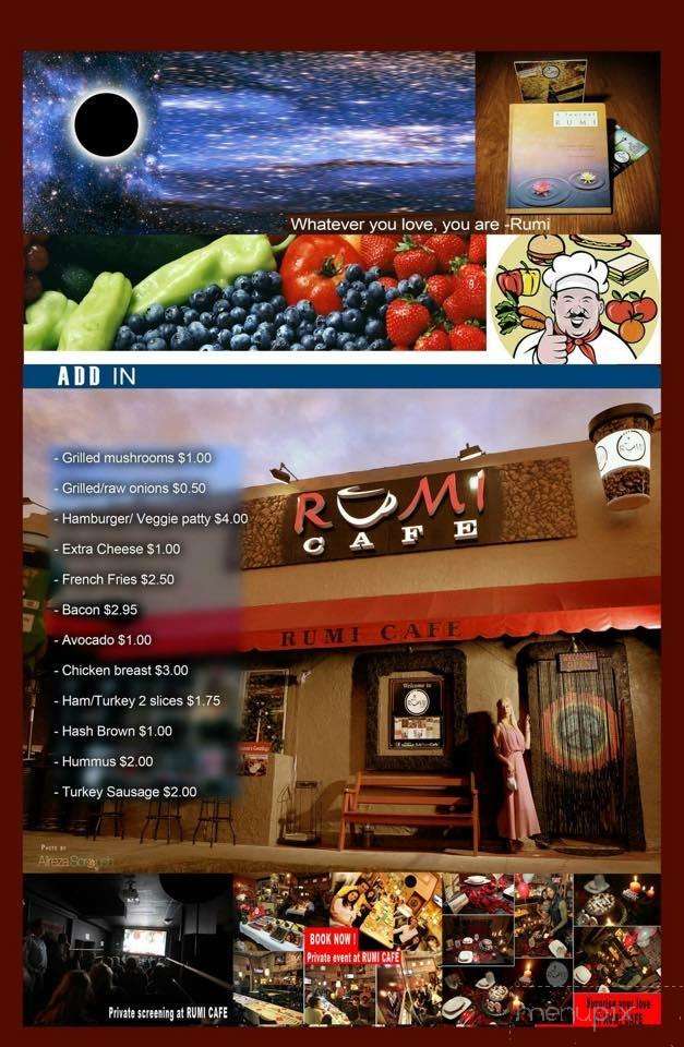 Rumi Cafe - Sherman Oaks, CA menu_pic