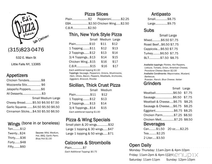 Ed's Pizza Place - Little Falls, NY