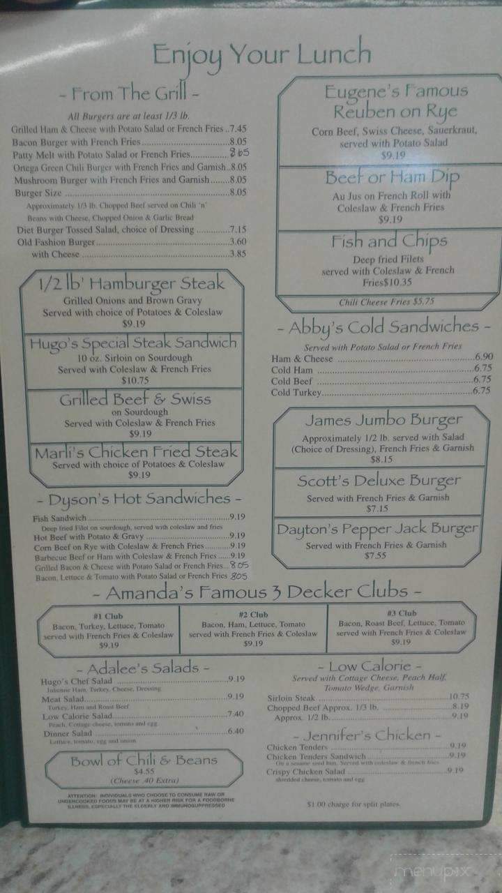 Hugo's Family Restaurant - Claremore, OK menu_pic
