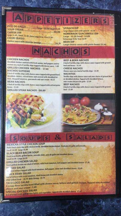 Manantial Mexican Grill - Cherryville, NC menu_pic