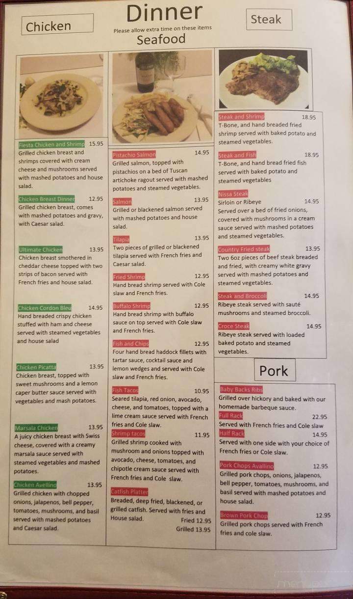 Bel Piatto - Kosciusko, MS menu_pic