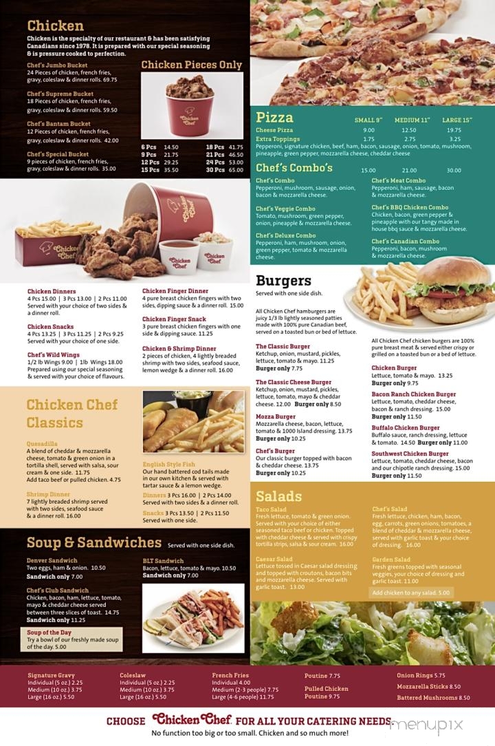 Chicken Chef - Morden, MB menu_pic