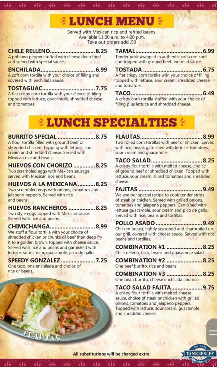La Rosita Mexican Restaurant - Greenbrier, AR menu_pic
