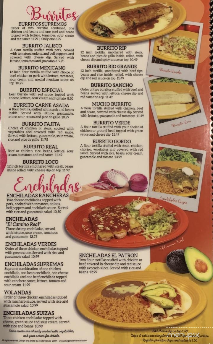 El Camino Real - Clinton, MO menu_pic