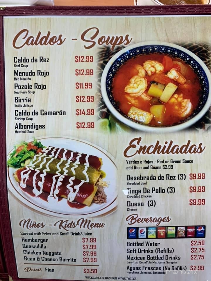 La Morenita - Hemet, CA menu_pic