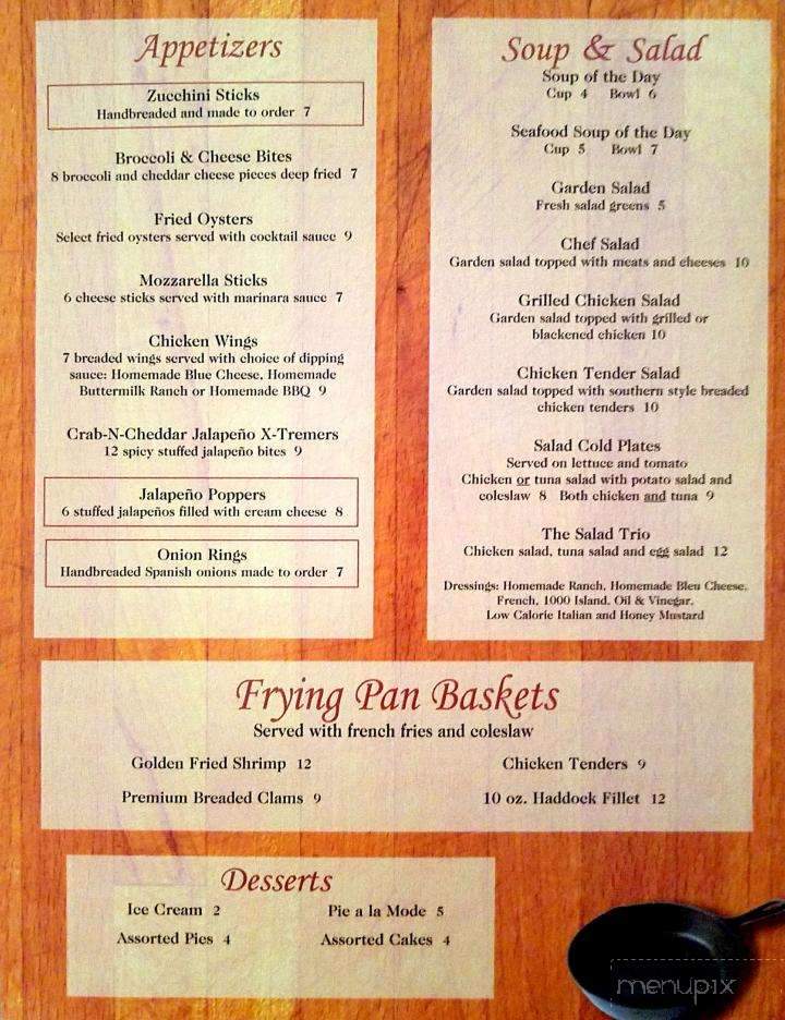 Frying Pan - Lusby, MD menu_pic