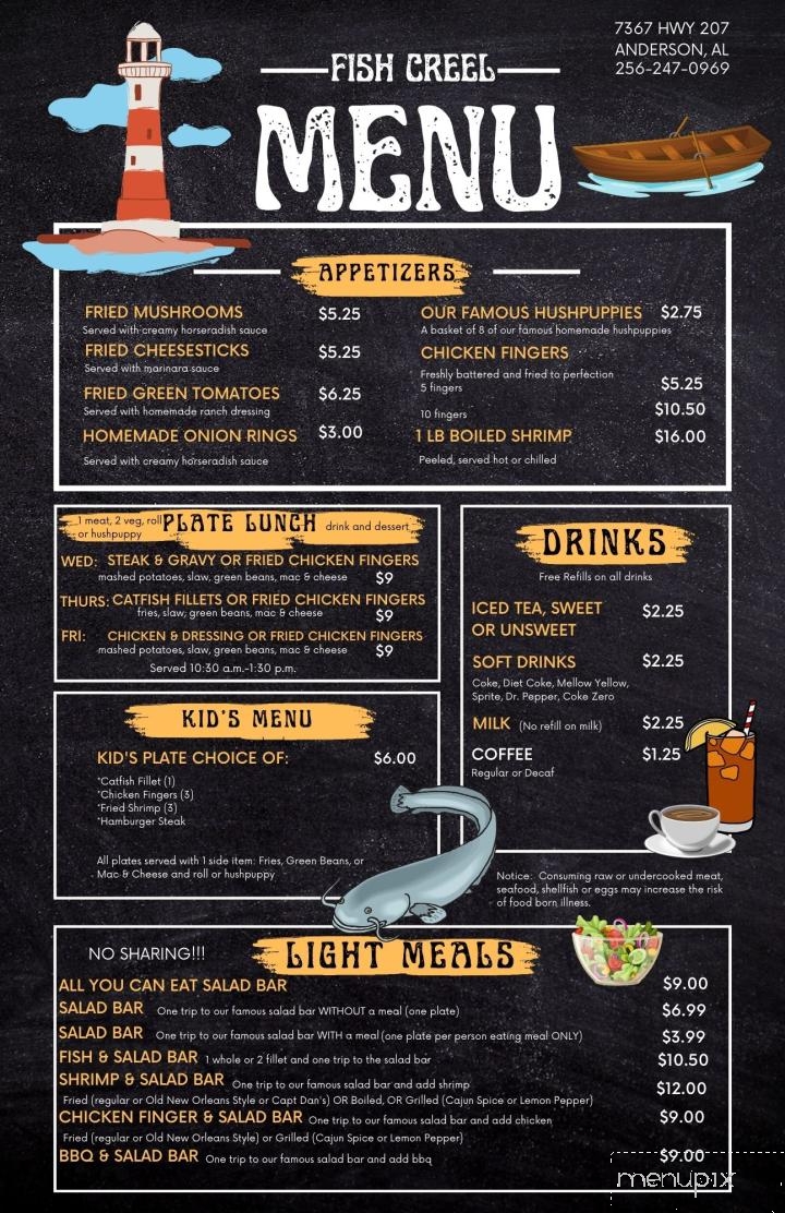 Fish Creel - Anderson, AL menu_pic