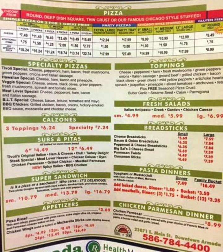 Tivoli Pizza - Armada, MI menu_pic