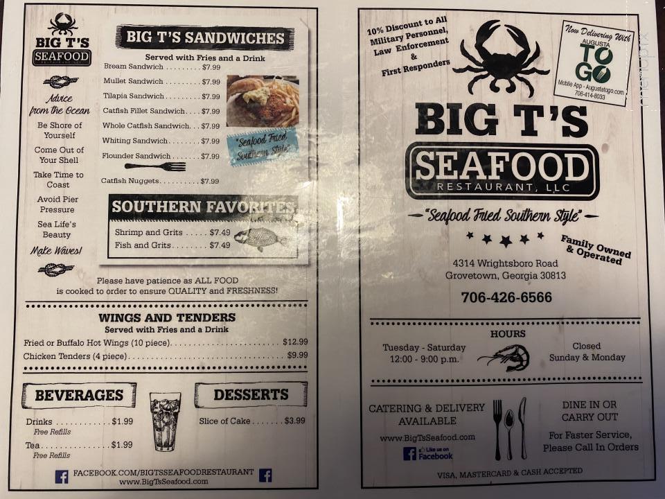 Big T's Seafood - Grovetown, GA