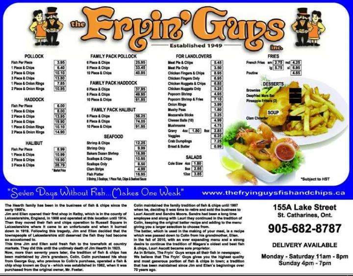 Fryin' Guys - Saint Catharines, ON menu_pic