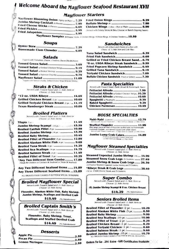 Mayflower Seafood - Wilson, NC menu_pic