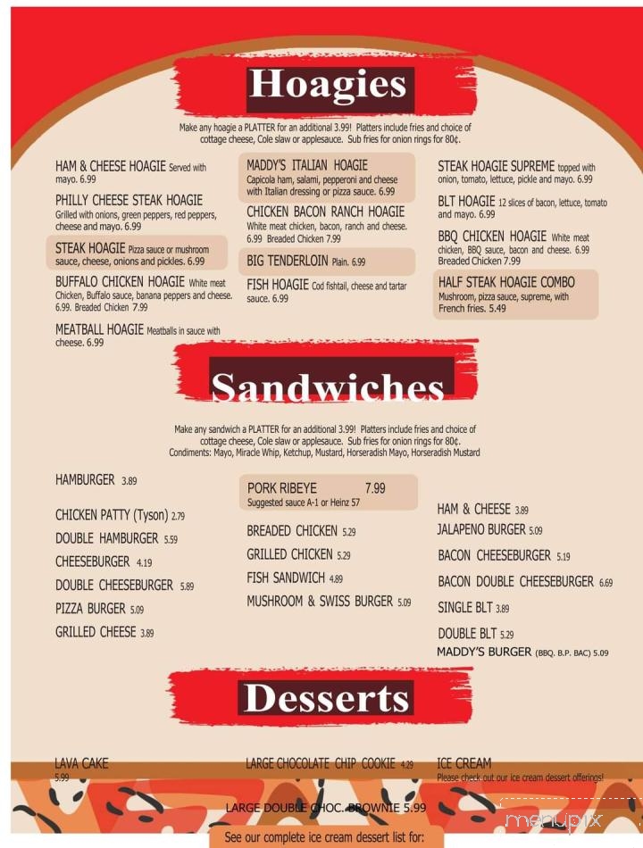 Maddy's Pizzaria - Sardinia, OH menu_pic