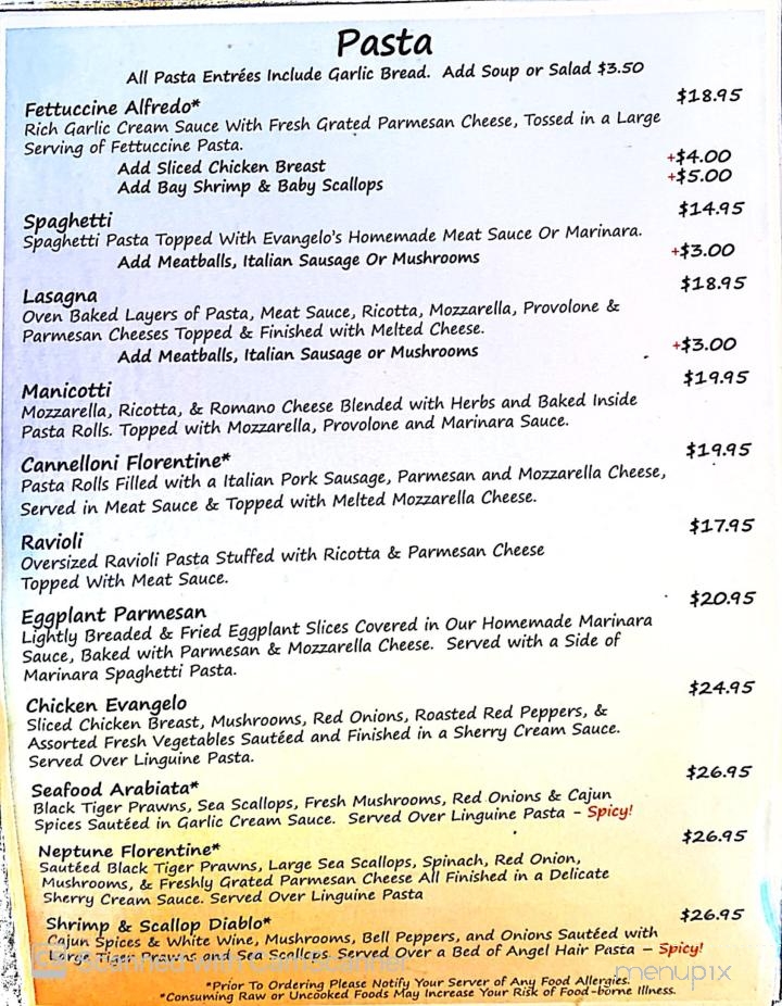 Evangelo's Restaurant - Wasilla, AK menu_pic