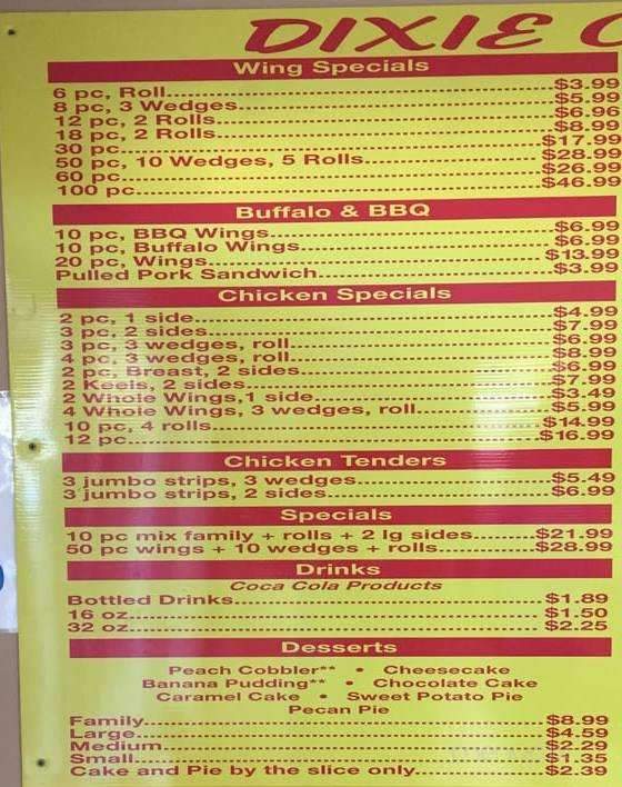Dixie Chicken - Louisville, KY menu_pic