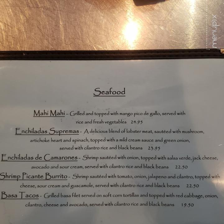 Cascada - Placerville, CA menu_pic