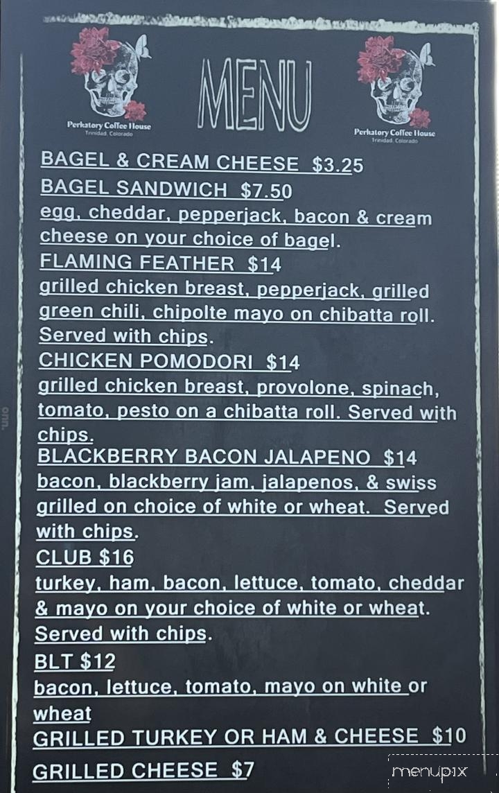 Perkatory Coffee House - Trinidad, CO menu_pic