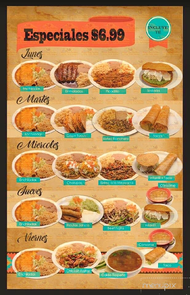 La Siberia Mexicana - McAllen, TX menu_pic