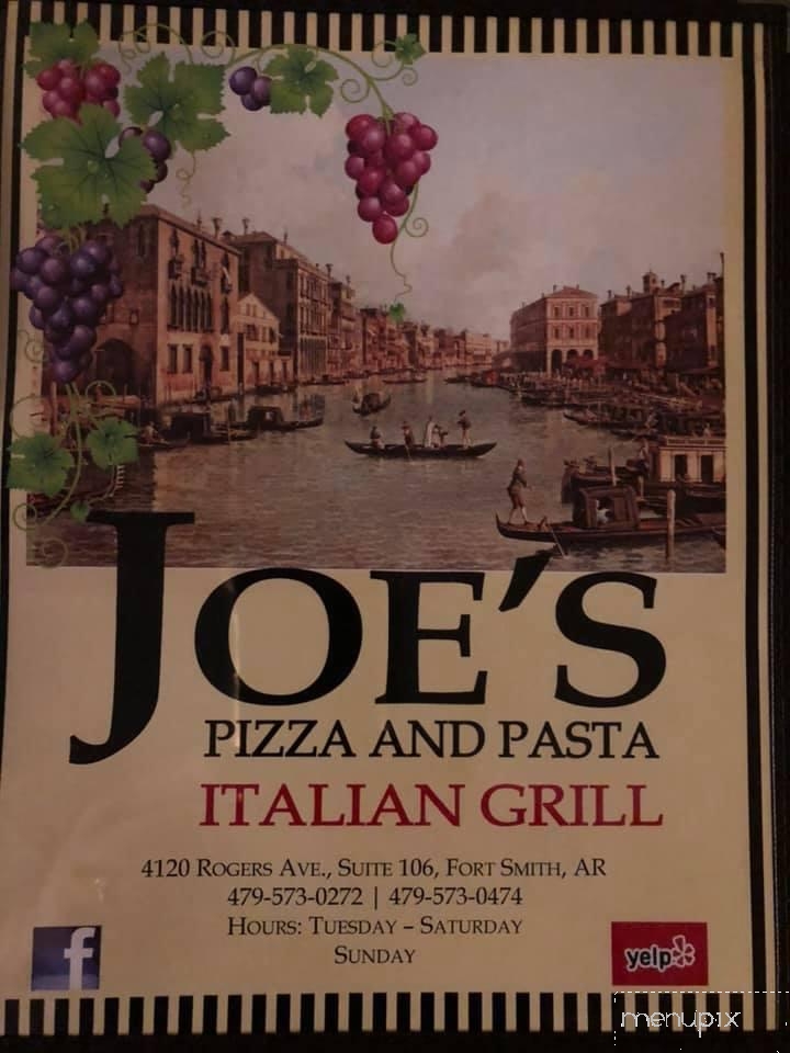 Joe's Pizza & Pasta Italian Grill - Fort Smith, AR menu_pic