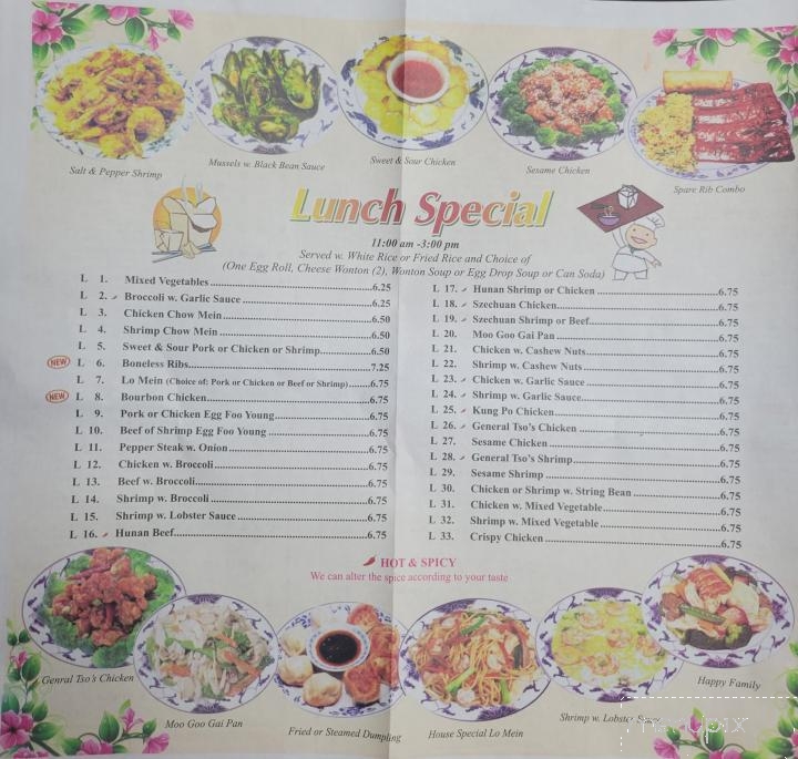Welcome Chinese Restaurant - Salem, NJ menu_pic