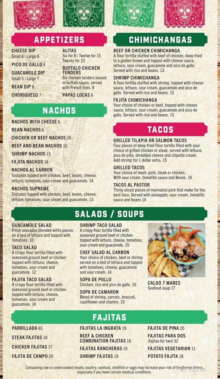 La Ingrata Bar & Grill 2 - Kingsport, TN menu_pic