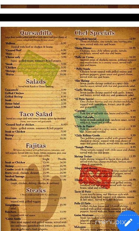 El Patio - Winnfield, LA menu_pic