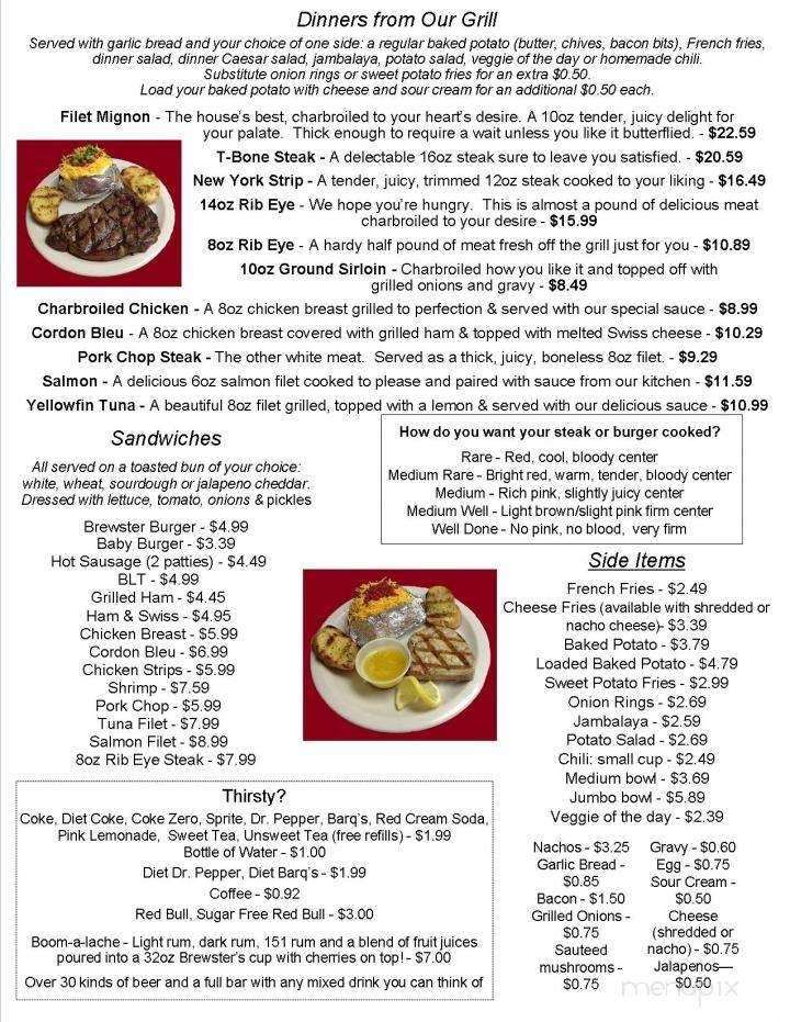 Brewster's Restaurant - Chalmette, LA menu_pic