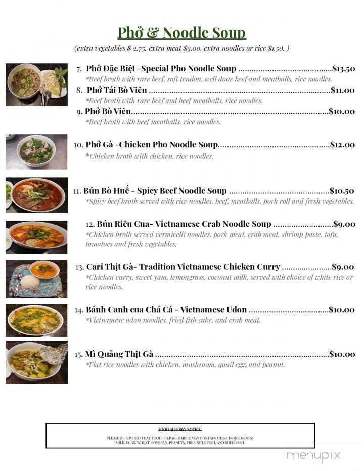 Saigon Kitchen - Burlington, VT menu_pic