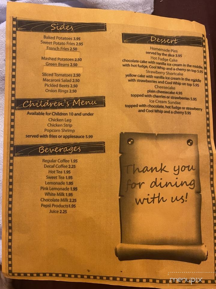Teresa's Place - Dillwyn, VA menu_pic