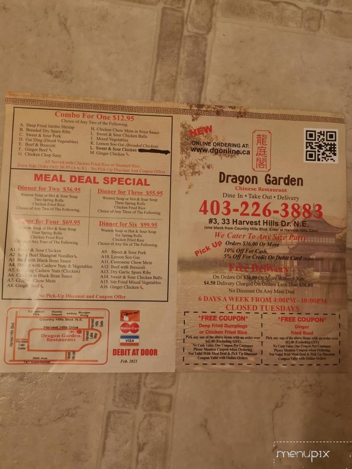 Dragon Garden - Calgary, AB menu_pic
