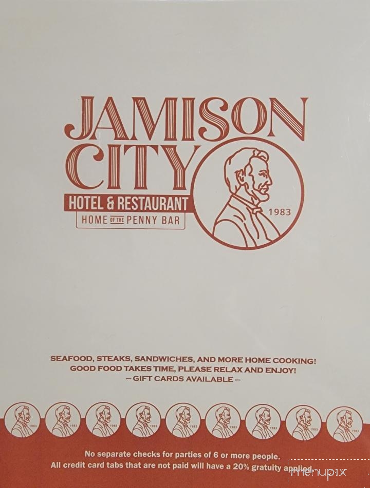 Jamison City Hotel - Benton, PA menu_pic