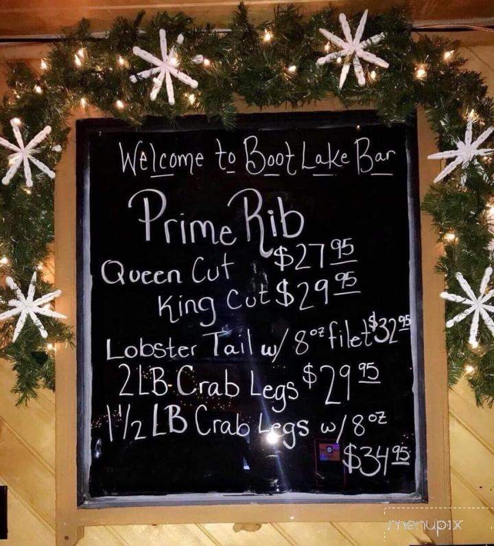 Boot Lake Bar - Manistique, MI menu_pic
