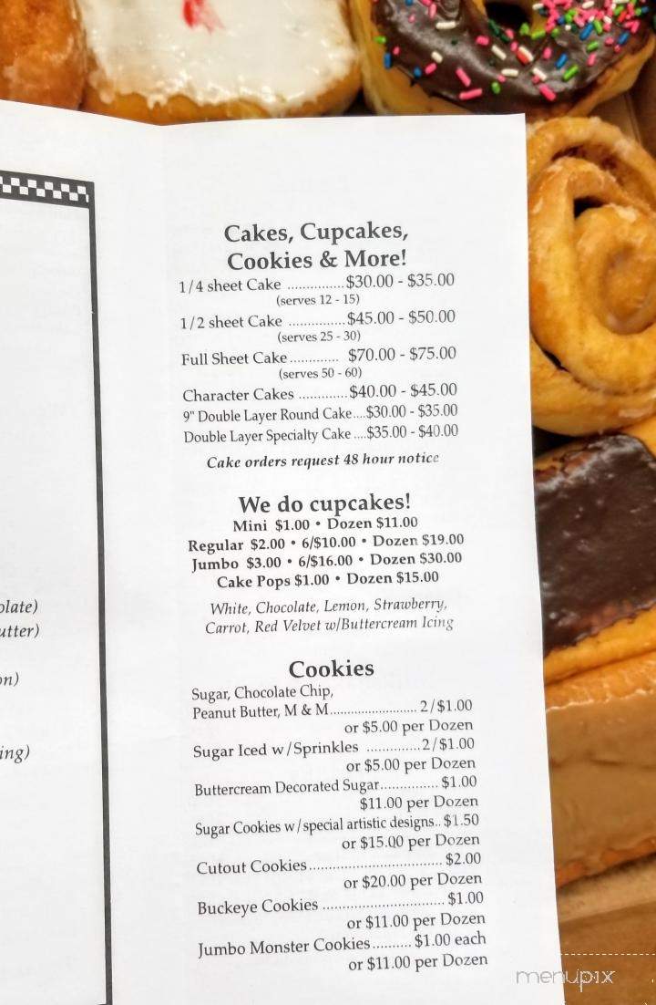 The Donut Shop - Russells Point, OH menu_pic
