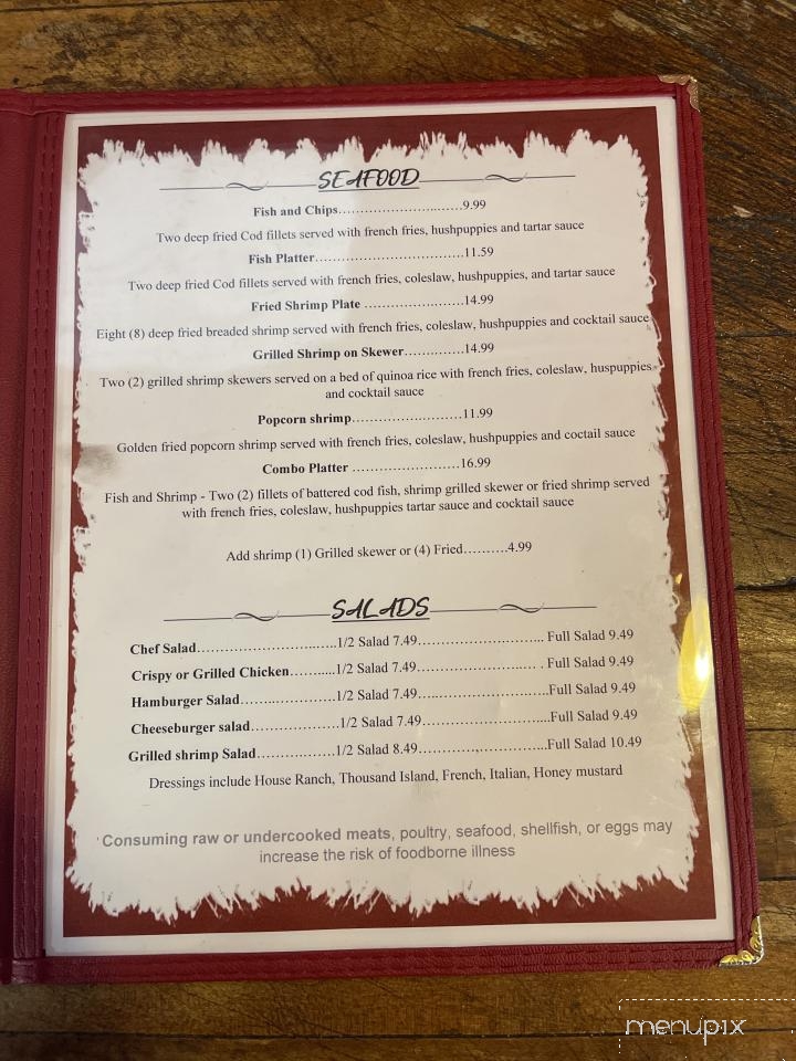 The Corral - Coleman, TX menu_pic