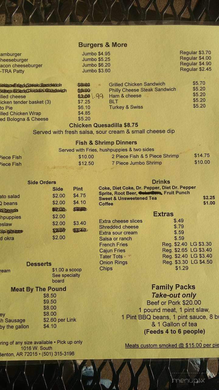 Boss Barbecue - Benton, AR menu_pic